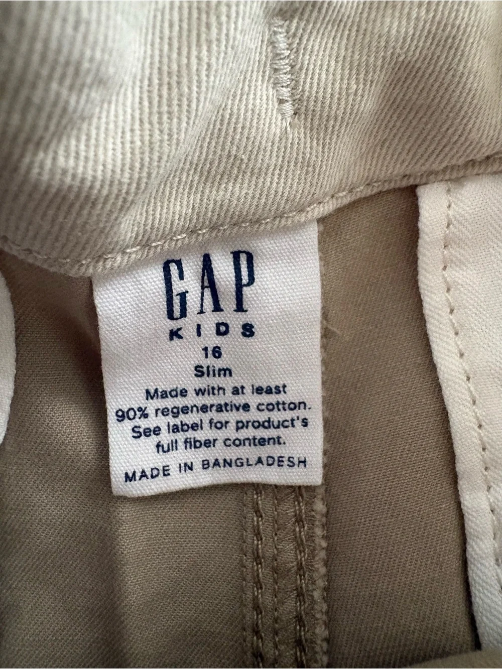Gap khaki chino shorts boys 16S 16 slim set of two New with Tabs School Uniform